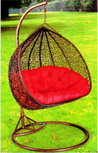Double Seater Pe Rattan Hanging Chair Carpenter Assembly