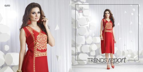 Red Designer Kurti