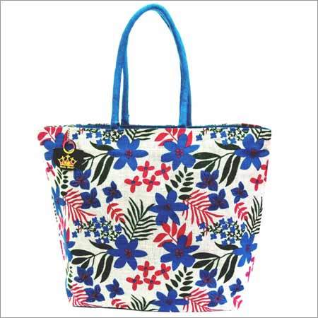 Floral Print Jute Bags