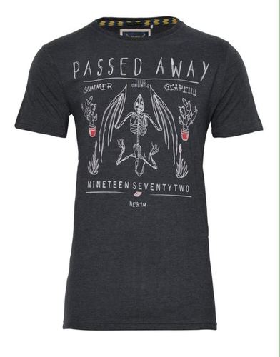 Printed T Shirt - Cotton, Multiple Sizes, Dark Grey | Soft Fabric, Stylish Design, Durable Print, Comfortable Fit