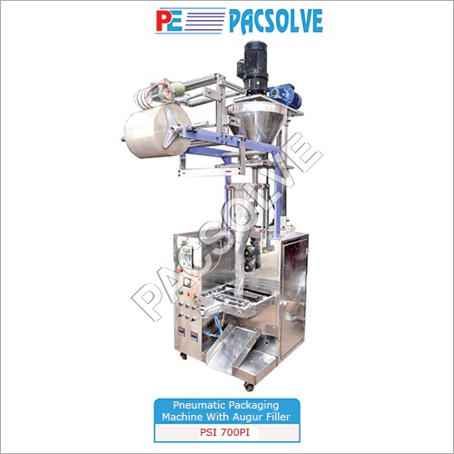 PNEUMATIC PACKAGING MACHINE WITH AUGUR FILLER