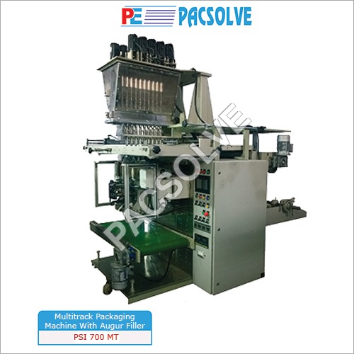 MULTITRACK PACKAGING MACHINE WITH AUGUR FILLER