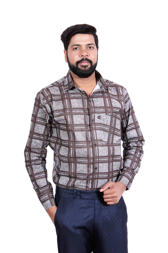 London Looks Men's Casual Shirt - Cotton, Sizes L/XL/M, Printed Design | No Fade, Washable, Youthful Style