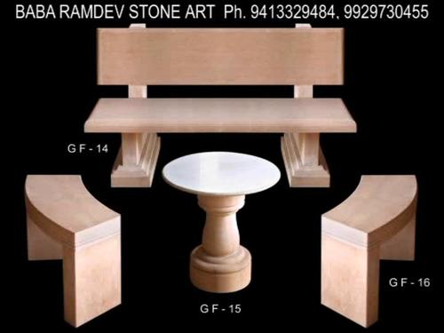 Stone garden table