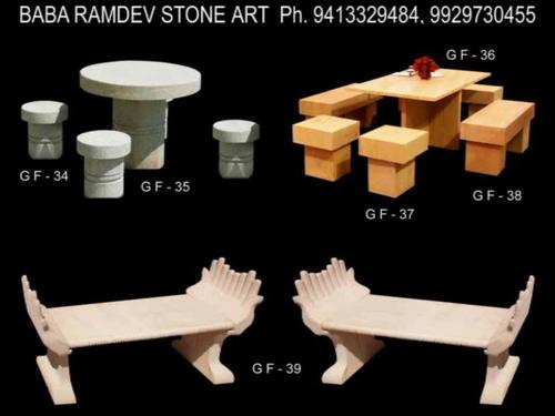 Stone garden table