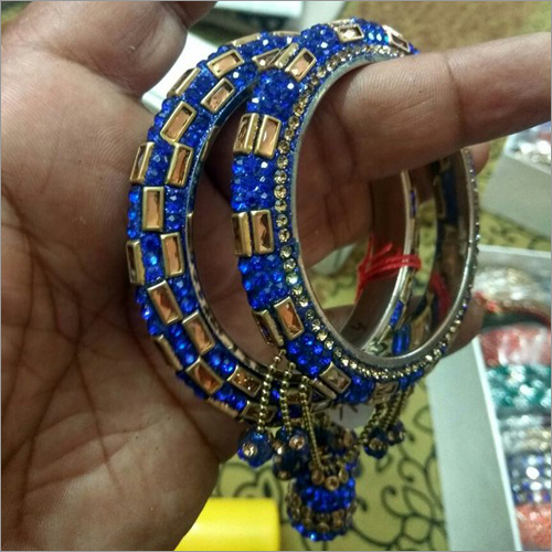 CILI 5 KUNDAN LATKAN BLUE GOLDEN
