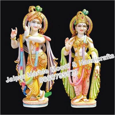 Marble Standing Radha Krishna Statue