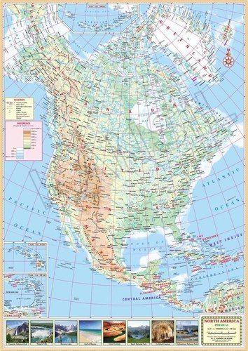 North America Physical Map