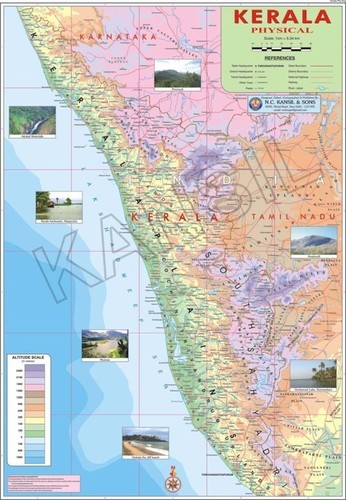 Kerala Physical Map