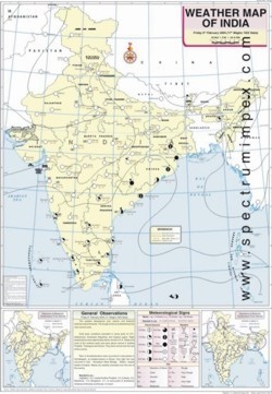 Multi Colours February Weather Map