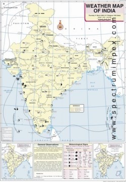 Multi Colours March Weather Map