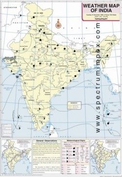 Multi Colours December Weather Map