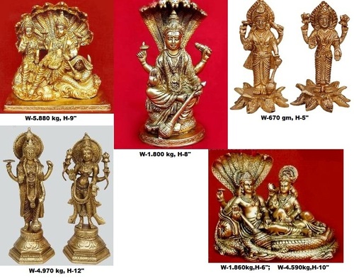 Brass Lord Vishnu Statues