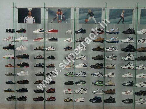 Shoes Rack - Glass Material, 7 Feet Height, 150x110x70 mm Size | Crack and Scratch Proof, Stylish Patterns, Elegant Finish