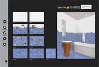 Ceramic Bathroom Tiles - 300x450mm Square, Blue Glazed Finish | Acid-resistant, Non-slip, Premium Quality