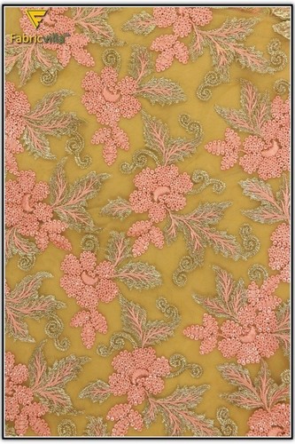 Sequins With Zari Embroidery Fabric (pds001)