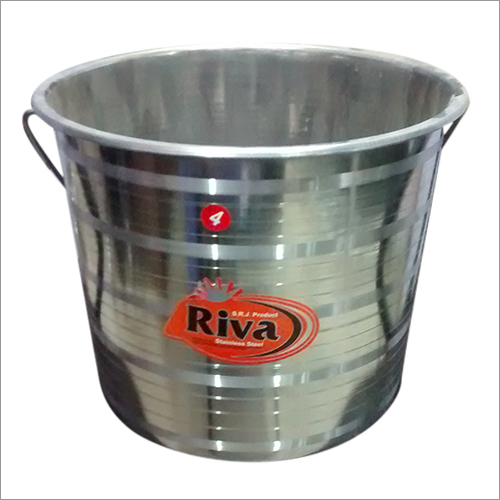 Silver Stainless Steel Bucket