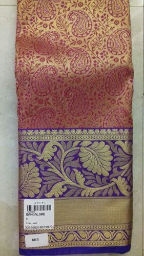 Red And Blue Pure Silk Saree