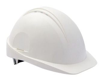 Air Ventilation Helmet - Thermoplastic, 200-500 Grams , White Color, Male Fit, Quick Release Visor, Adjustable Chin Strap, Inbuilt Air Vents, Comfortable Design