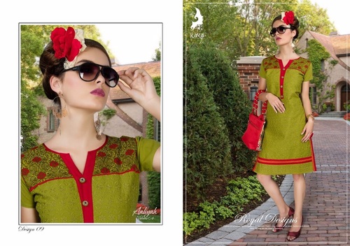 Green Bombay Chicken Short Kurti
