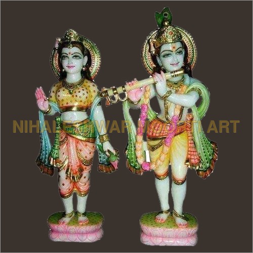 Radha Krishna Marble Statue