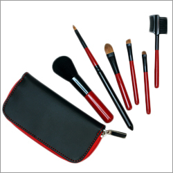 Blood Red Mini Travel Zip Brush Set