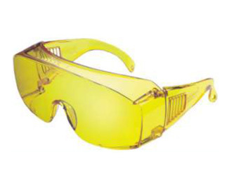 Clear/Amber Safety Goggles - Polycarbonate Lens, Scale Number 2-1.2 | Yellow Color, Lightweight 50-80 Grams, Male Design, Non-Scratch Resistant