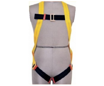 Full Body Harness - Polyester Material, 900g Weight, Yellow Color | Class A Design with Easy to Use Buckles and Comfortable Single D-ring Support