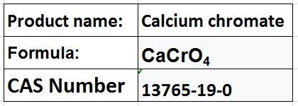 Calcium Chromate Dihydrate - Yellow Solid, Water-Soluble | Corrosion Inhibitor, Pigment, Electroplating, Waste Treatment, Photochemical Use
