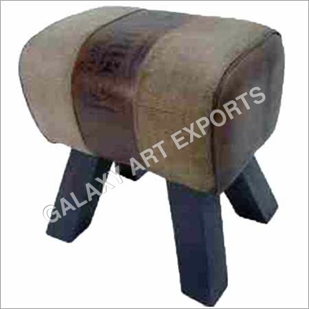 Vintage Leather Puff