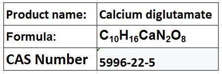 Calcium Diglutamate - White Solid CAS 5996-22-5 | Calcium Source Food Additive Industrial Use High Toxicity