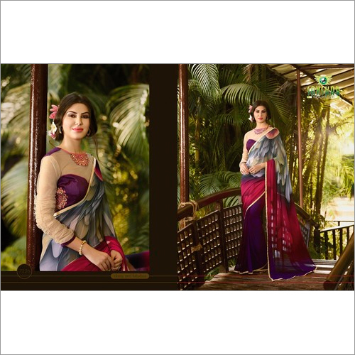 Stunning Hand Printed Saree