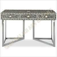 Bone Inlay Furniture - Aluminum Frame, Rectangle Shape | Handmade Antique Design, Indoor Use, Bedroom Decor