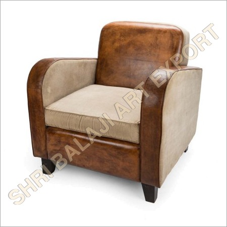 Brown And White Canvas Sofa