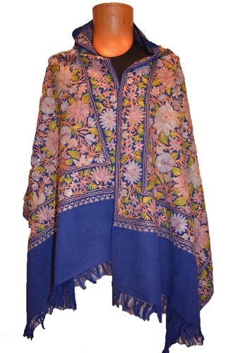 Woolen Hook Work Jamavar shawl