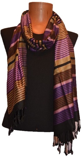 Multicolour Viscose Dobby Stripes