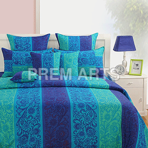 Cotton Bed Sheet Set - 100% Cotton Full Size Multi Color | Washable Printed Pattern Includes Two Pillow Covers