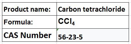 Carbon tetrachloride