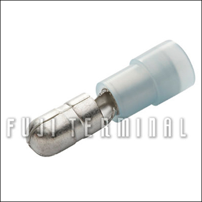 Nylon insulated bullet disconnectors with easy-entry reinforce sleeve