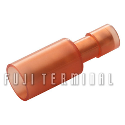 Nylon fully insulated bullet disconnectors with easy-entry reinforce sleeve