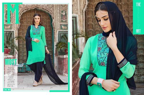 Green Buy Ready Made Georgette Suit Online