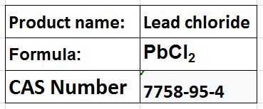 Lead chloride