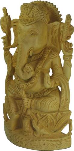 Lord Ganesha Beautiful Wooden Statue