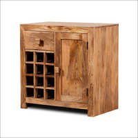 Mango Rough Natural Wine Cabinet Cutout