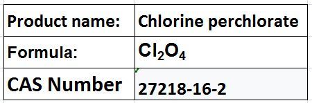 Chlorine Perchlorate - White Solid, Clâoâ, 154.9 G/mol | Asymmetric Oxide, Uv Photolysis, Chemical Synthesis