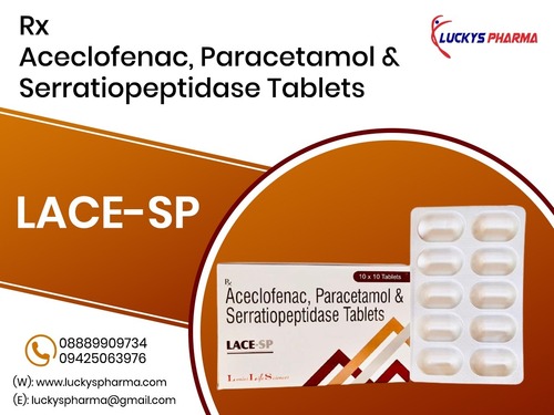 Aceclofenac Paracetamol Serratiopeptidase Tablet Age Group: Suitable For All Ages