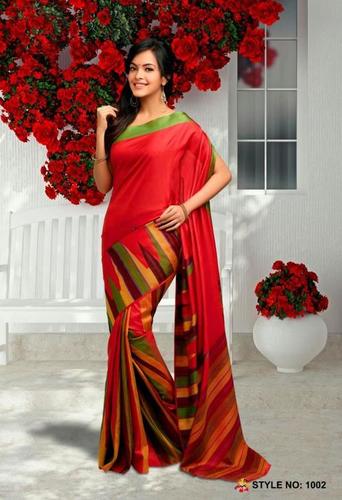 Red Pure Silk Handloom Sarees -1002