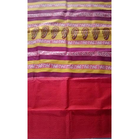 Ethnic Block Printed Saree (Pure Mulberry Silk)