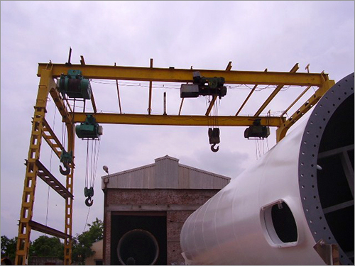 Double Girder Crane - Electric, Up to 40 Ton Capacity, Max Height 80 Feet | Remote Control Operation, Emergency Stop, 12 Months Warranty