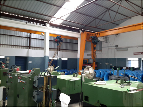 Single Girder Gantry Crane - Span 20-40 Feet, Yellow, Electric Powered | High Weight Lifting Ability, Pendant Control, Emergency Stop, Limit Switch, New Condition